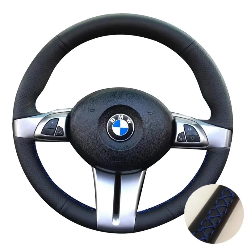 Perforated Microfiber Leather Braiding Car Steering Wheel Cover For BMW Z4 E85 E86 2026 2026 2026 2026 2026 2026
