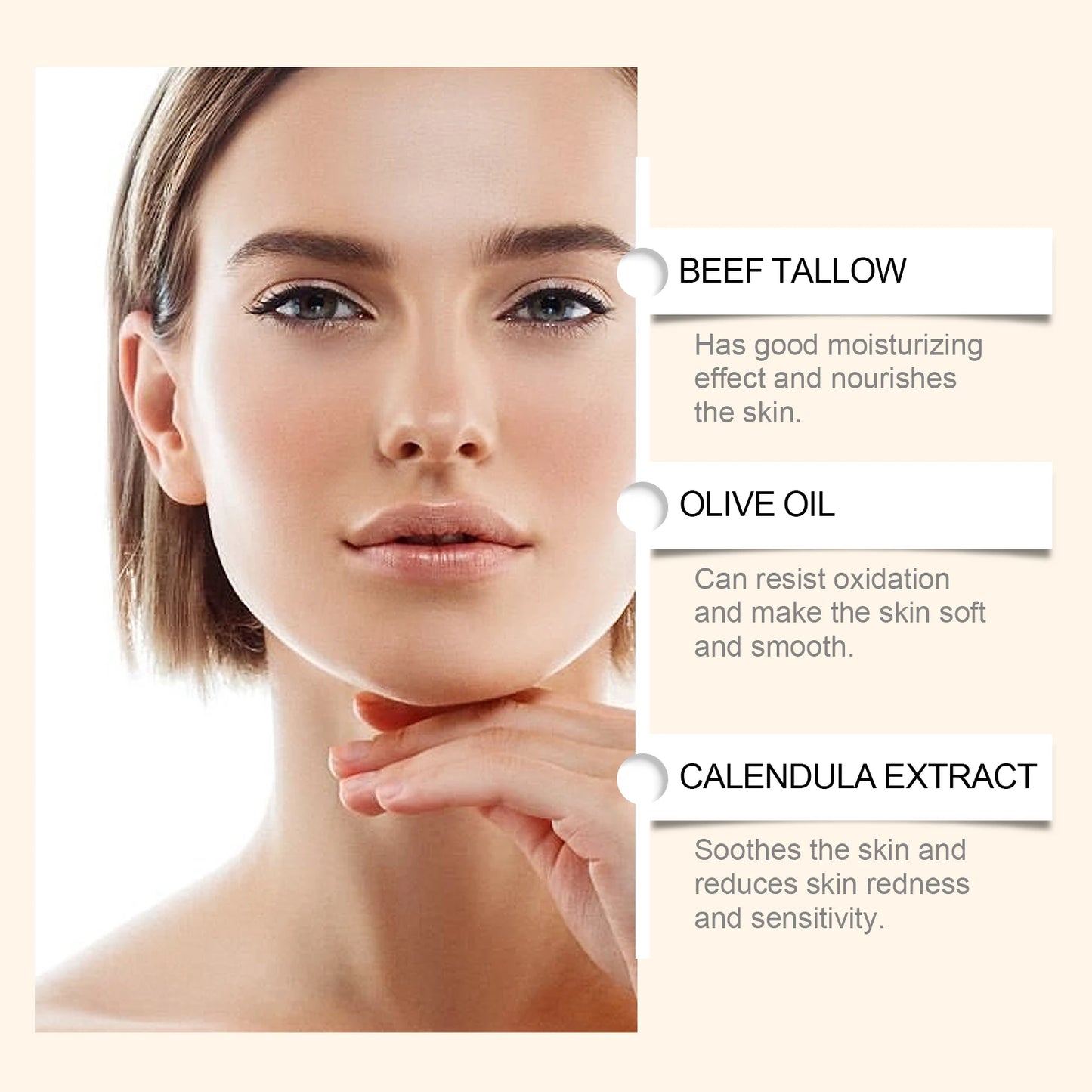 Whipped Beef Tallow Face & Body Cream - Nourishing Firming Moisturizer