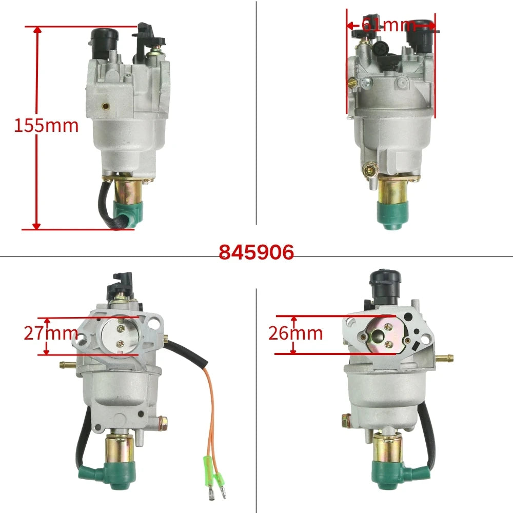 For Honda GX340 GX390 188F 190F 389cc 401cc 13hp 14hp 15hp 16hp Engine Generator Parts Carburetor with Solenoid Tools