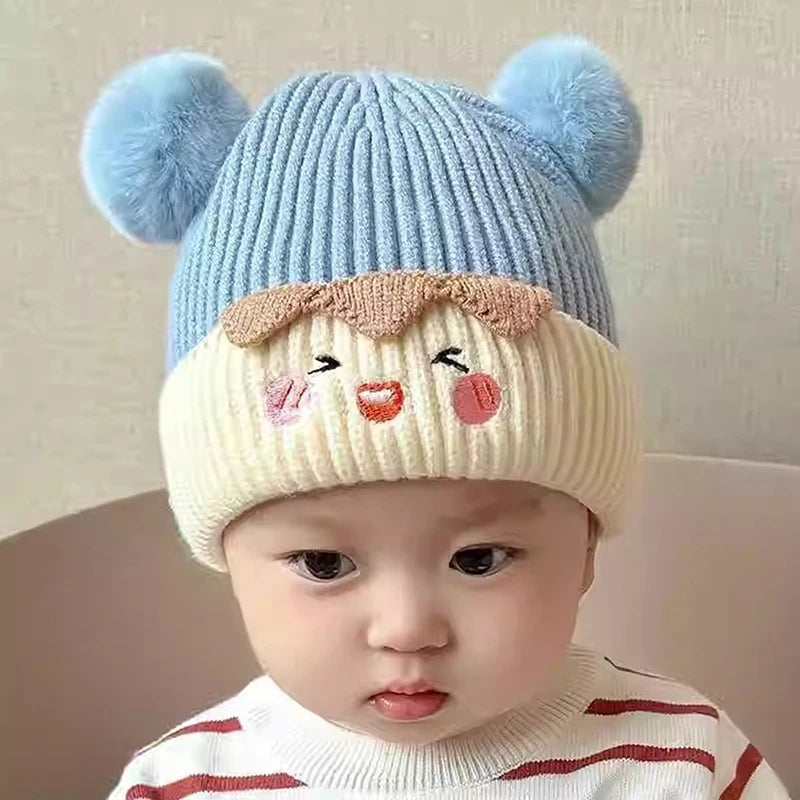Baby Bobble Pom Pom Beanie - Knit Winter Hat for Ages 1-3 - photo 4
