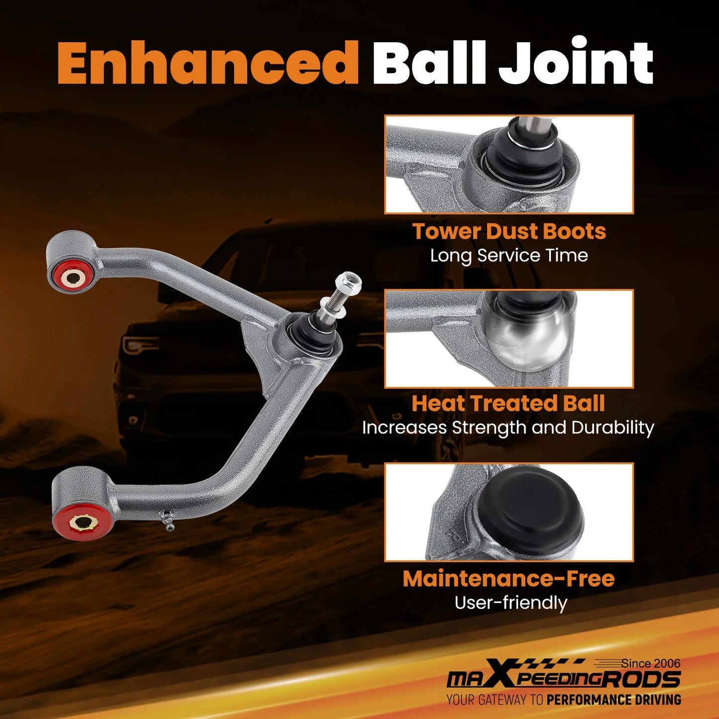 Upper Control Arms 2-4in Lift for Dodge Ram 1500 4WD (2006-2022)