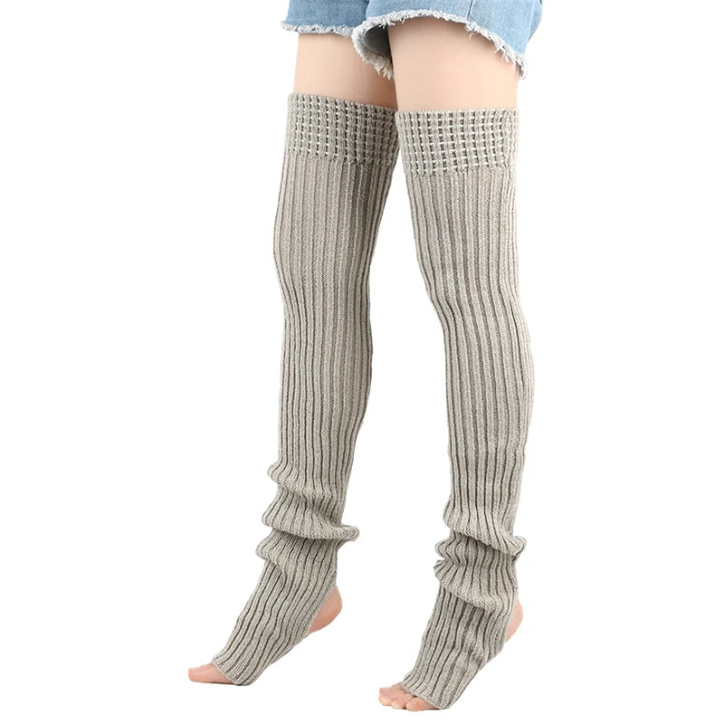Women's 80cm Long Knit Leg Warmers - Loose Dance & Yoga Socks - photo 13