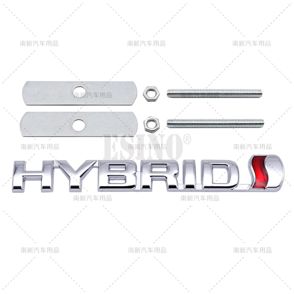 Car Styling Hybrid 3D Grill Rear Trunk Fender Metal Chrome Zinc Alloy Emblem Badge for Toyota RAV 4 Prado Camry Corolla Yaris