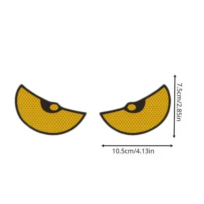Auto Reflective Stickers Car Stickers Safety Warning Tape Devil Eye Stickers Night Driving Safety Decals Car Sticker Accessories