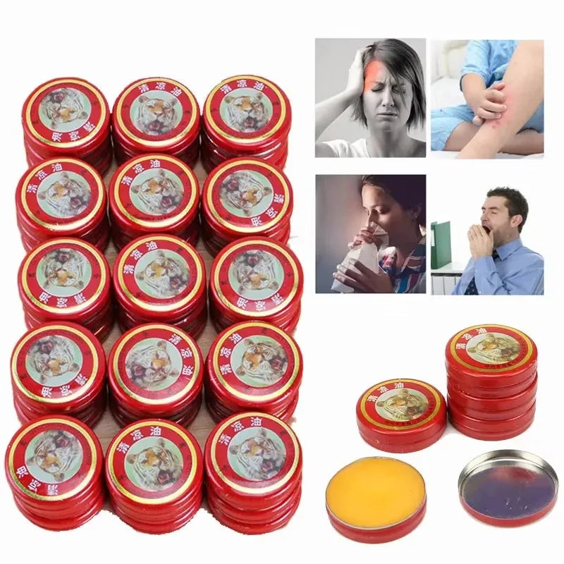 6/18/24/36pcs Tiger Balm Essential Oil Treatmentof Influenza Cold Headache Dizziness Muscle Tiger Solid Balm Ointment Fragrance
