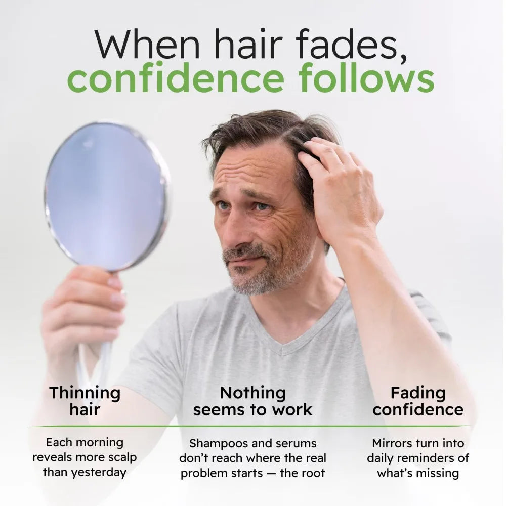 Anti-Hair Loss Scalp Care Roller Serum Kit Nourishes Roots Strengthens Hair Prevents Baldness Daily Care