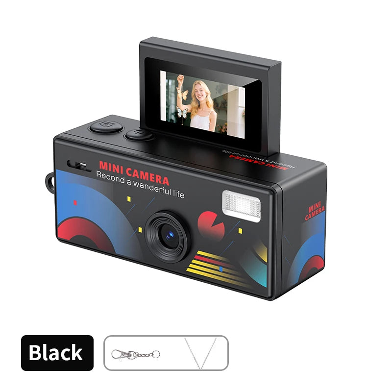 Ourlife Retro Keychain Camera — 180° Flip Screen Mini Camcorder