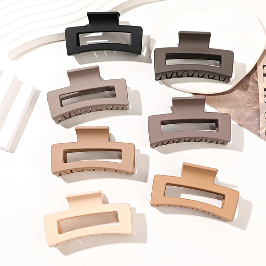7 Pcs 3.4 Inch Matte Square Banana Hair Claw Clips for Women