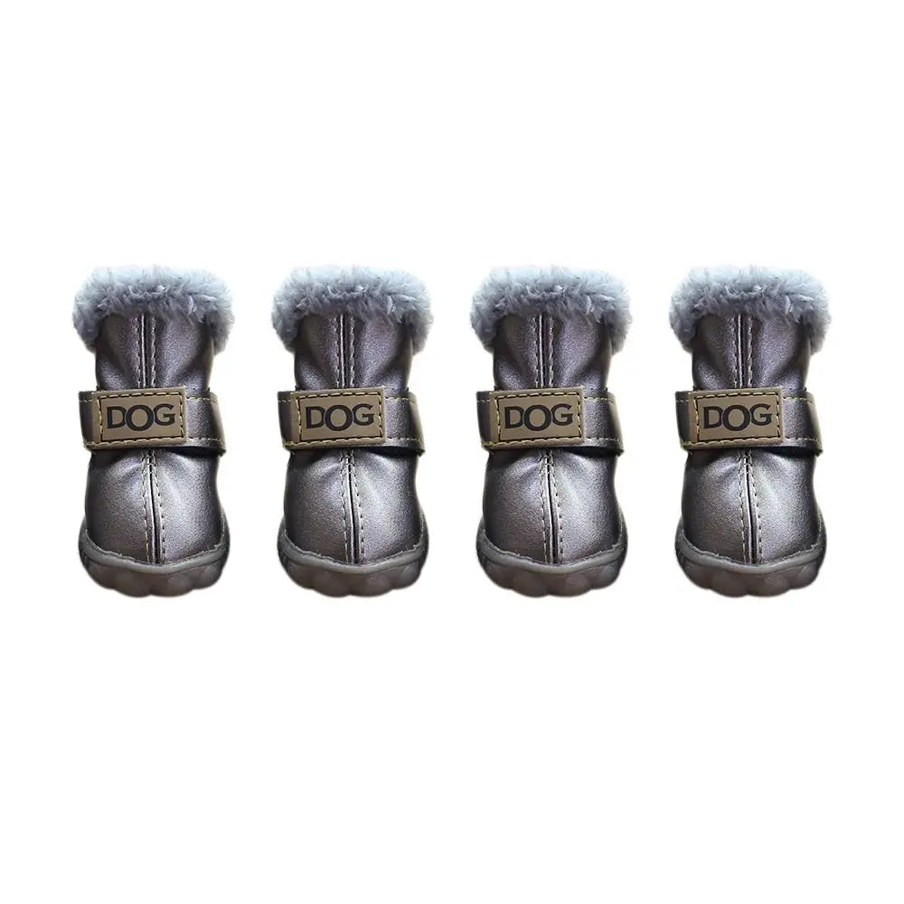 Cotton Pet Snow Boots Set of 4 - Warm Non-Slip Winter Dog Shoes - photo 8