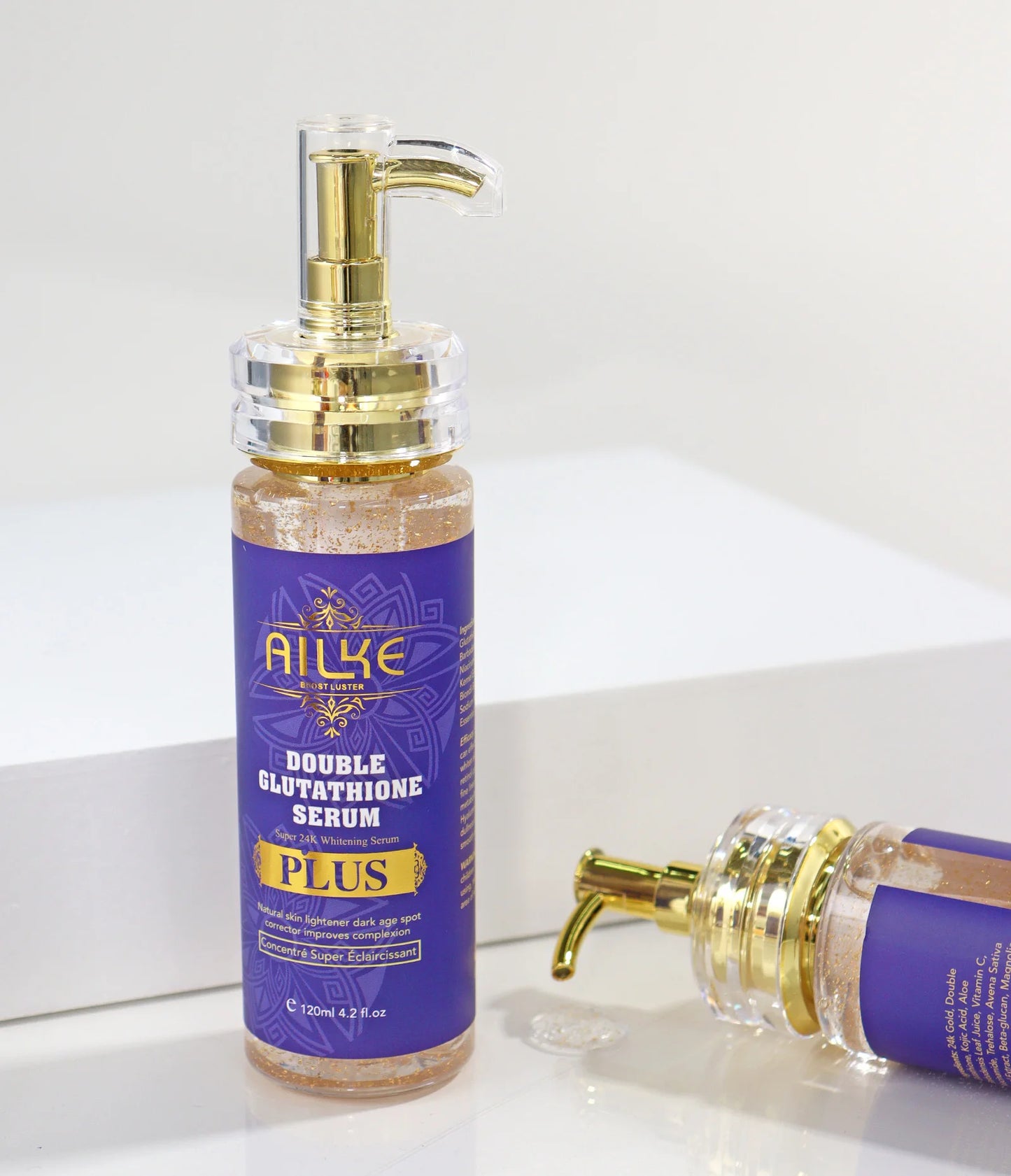 AILKE Skin Lightening Serum for Face and Body, with Double Glutathione, Day And Night Brightening Serum, Support Private Label