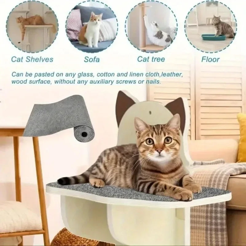 Cat Scratcher Sofa Protector – 40x300cm Trimmable Self-Adhesive Carpet Scratch Mat | 7 Colors