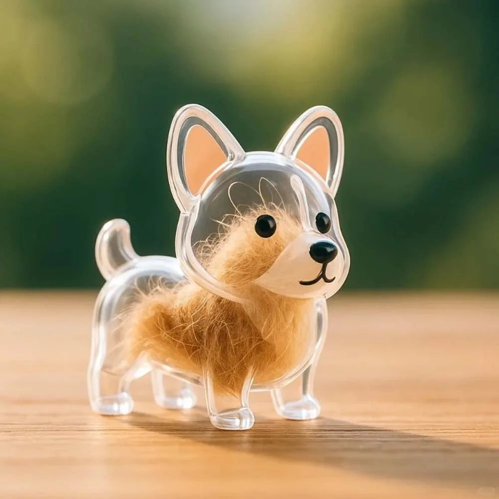Transparent Pet Fur Keepsake Capsule Cartoon Dog Hair Storage Keychain DIY Hair Storage Decoration Backpack Pendant For Pet Love