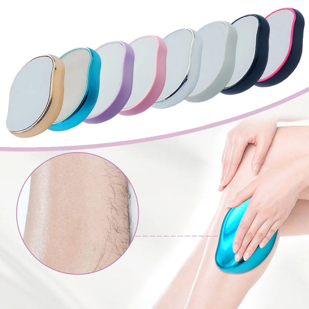 Nano Crystal Painless and Easy Hair Remover Washable Reusable Hair Removal Tools Glass Foot Scrubber Foot Plate File Skin Care