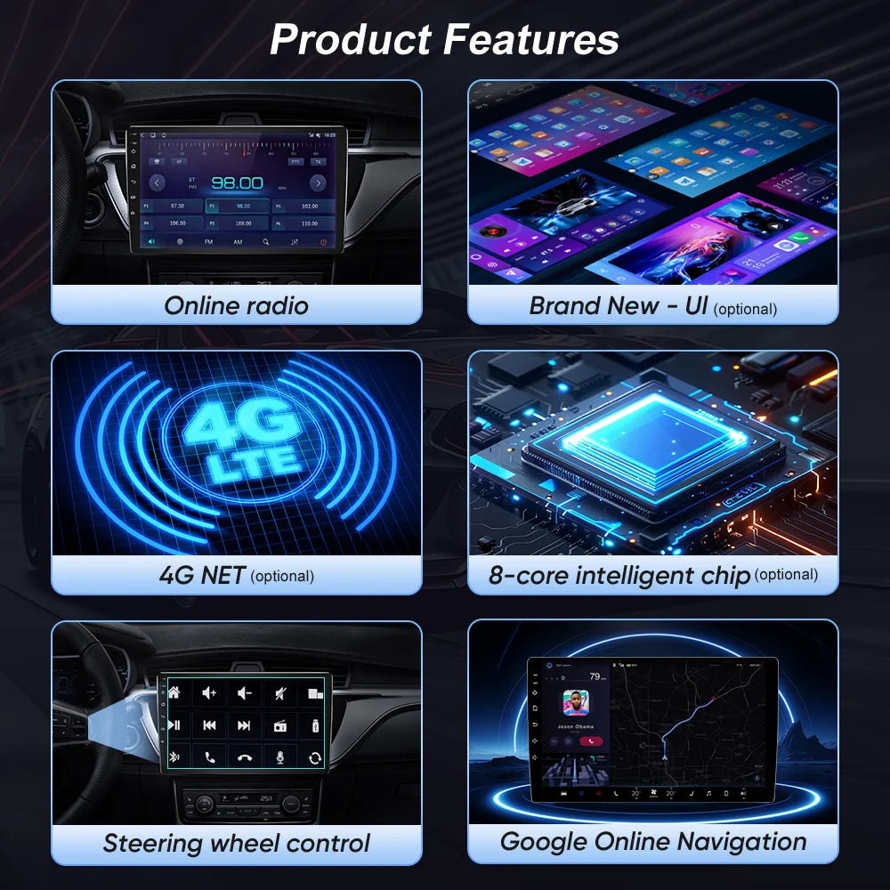 Android 16 Car Stereo for Dodge Ram 1500 2008-2012 - CarPlay & GPS Navigation