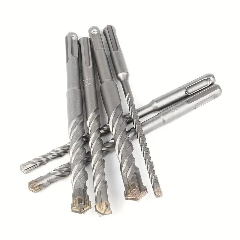 SDS Plus Hammer Drill Bits 5-25mm, Cross Tungsten Masonry Set