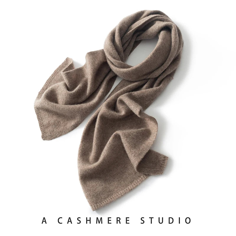 Women's Knitted Poncho Scarf - Solid Cashmere-Touch Winter Shawl - photo 5