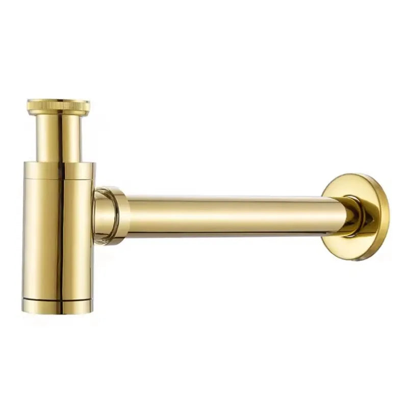 Wash Basin Bottle Plumbing P-Trap Bathroom Sink Siphon Drain Sewer Pipe Kit Luxury Matt Black High Quality Brass Body