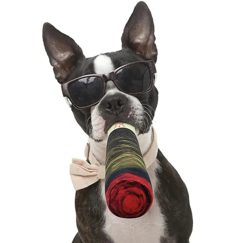 Plush Cigar Squeaky Dog Toy - Funny Chew Toy, 3 Styles - photo 2