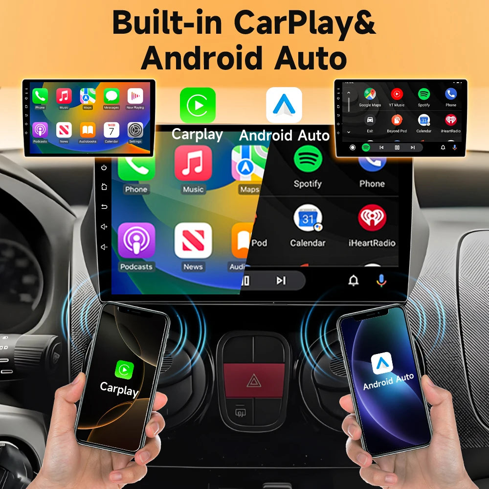 Car Stereo with Apple CarPlay & Android Auto, Compatible with Fiat Fiorino & Qubo, Citroen Nemo & Peugeot Bipper