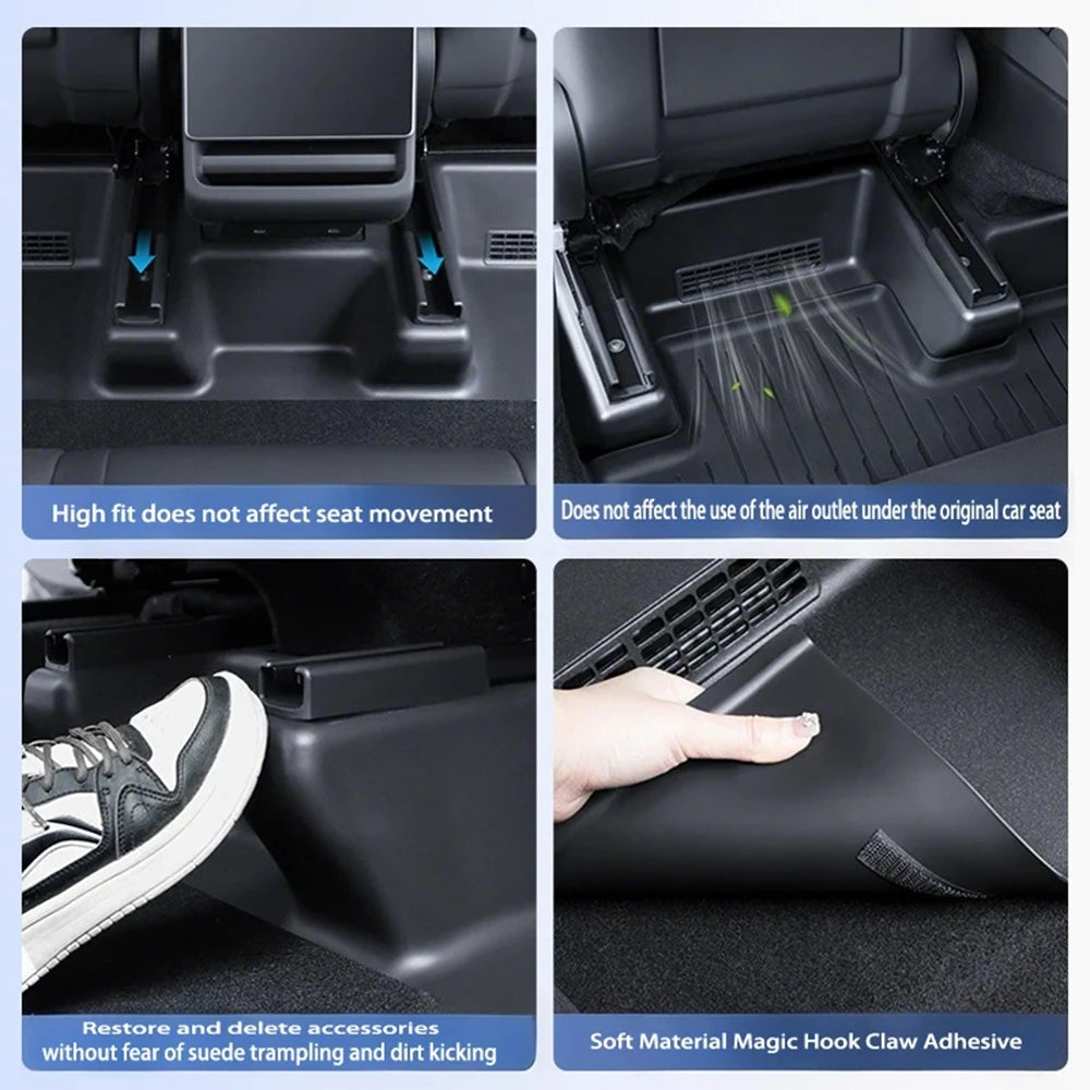 Underseat Original Flocking Anti-kick Protector Pad For Tesla Model Y Juniper 2026 2026 Under Seat Corner Guard Trim Accessories