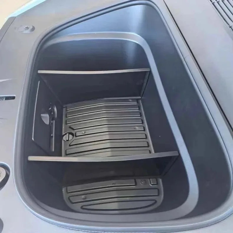 For Tesla Model Y 2026 Juniper TPE Front Trunk Cargo Liner Tray Mat Frunk Layered Partition Plate Organizer Divider Baffle Board