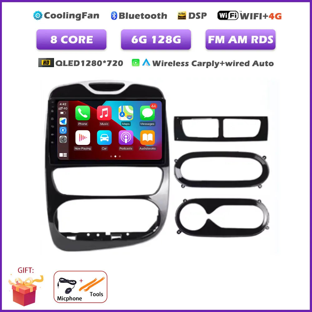 For Renault Clio 4 2012-2016 Carplay Car Radio Multimedia Video Player Android 16 Auto WIFI GPS Navigation DSP stereo BT tools