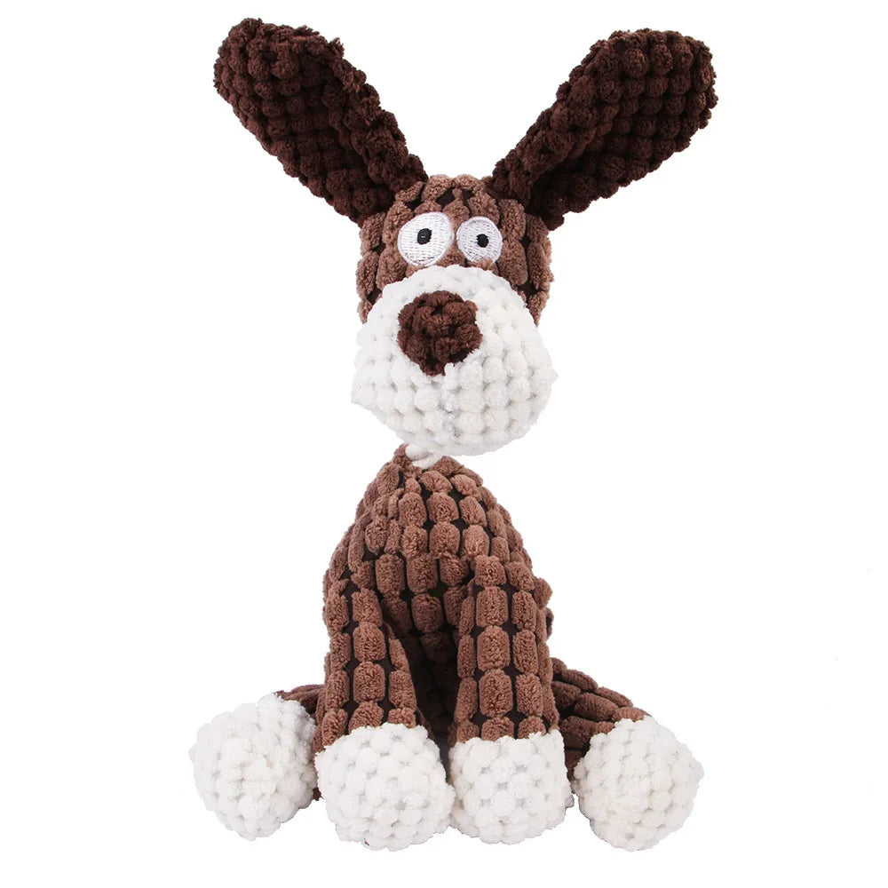 Squeaky Plush Chew Toy for Dogs, Animal Shapes