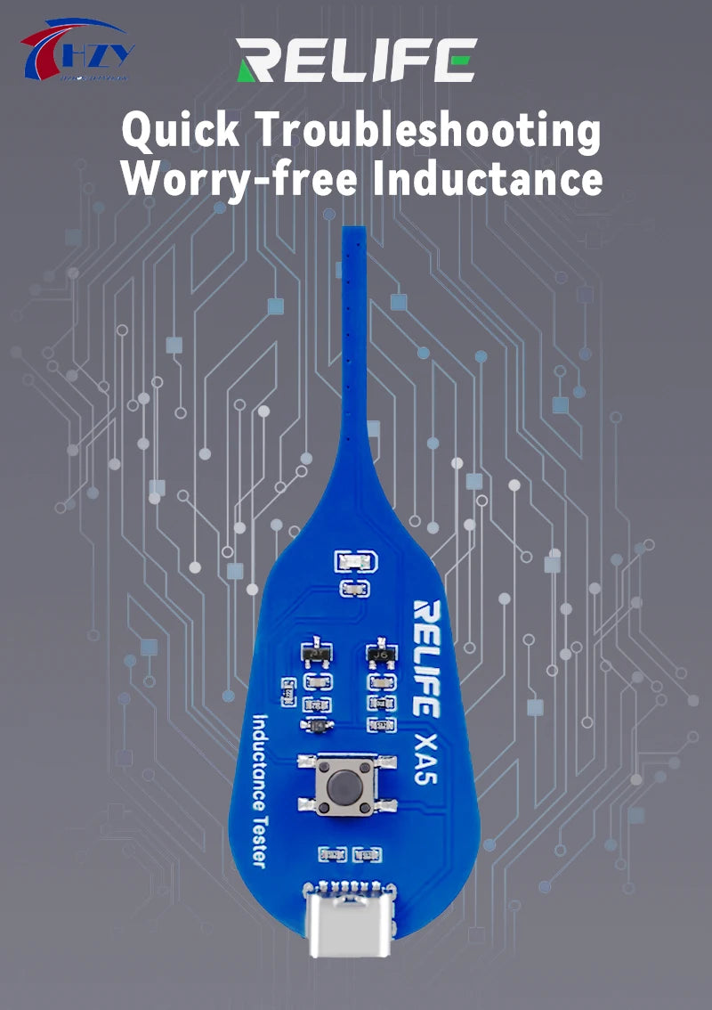 RELIFE XA5 Inductance Tester Electromagnetic Non-Contact Fault Detection for Phones PCB Motherboard Repair Diagnostics Tool