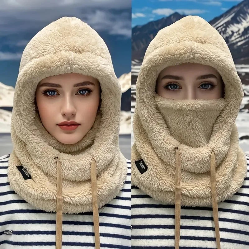 Fleece Balaclava Ski Hood, Windproof Face Cover