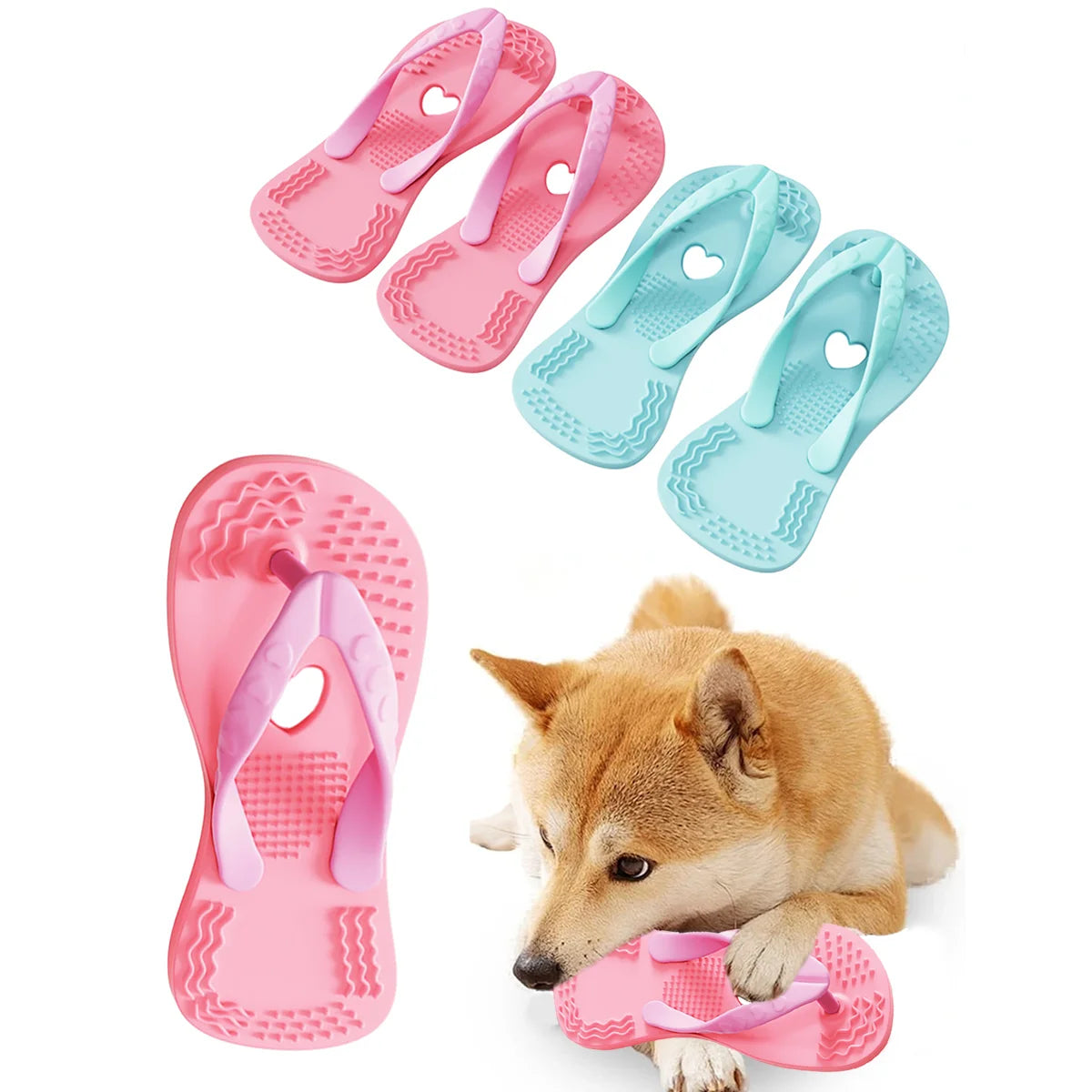 Slipper-Shaped Puppy Teething Toy - Chewable Novelty Toy