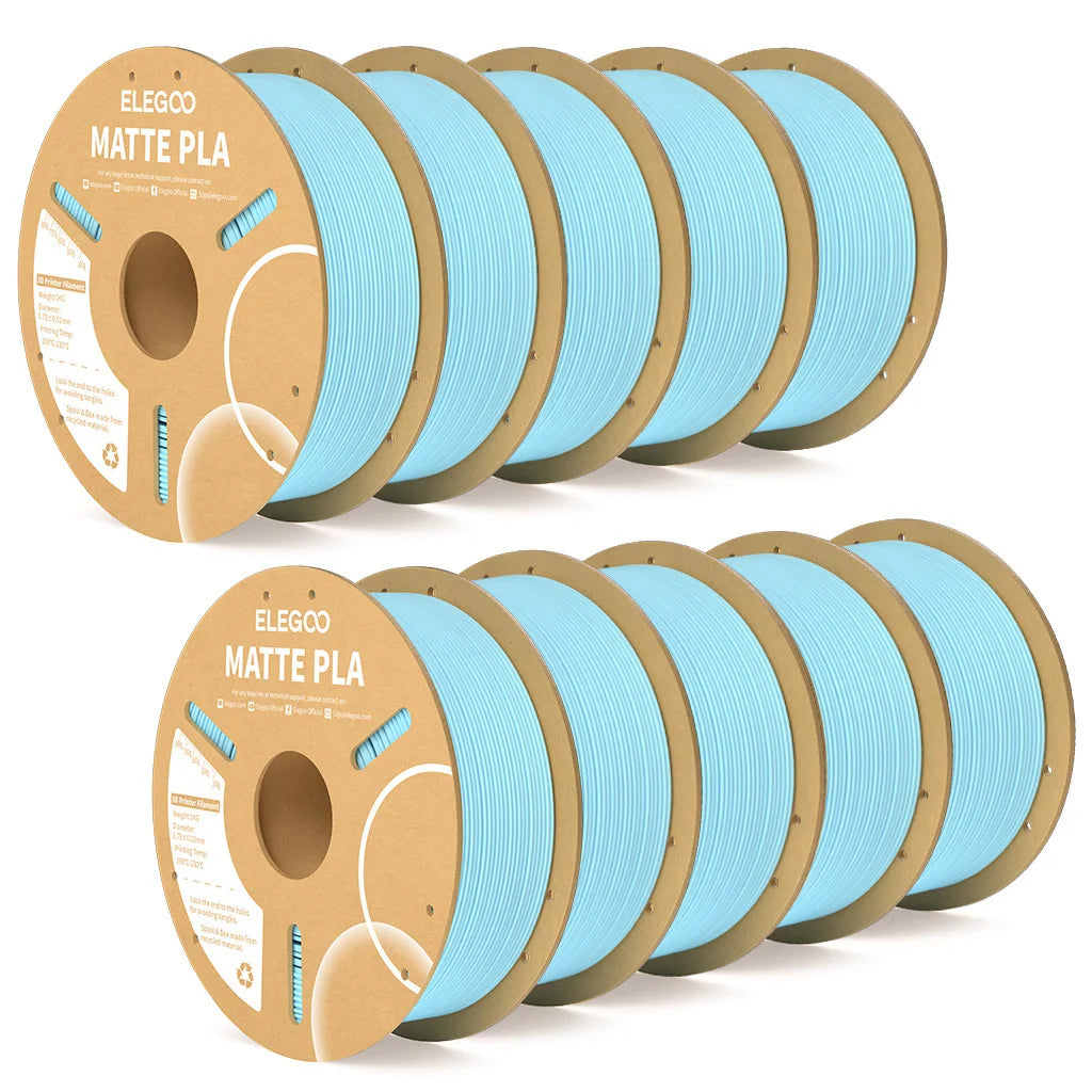 ELEGOO Matte PLA Filament 1KG,1.75mm FDM 3D Printer Filament Dimensional Accuracy +/- 0.02mm, 1kg Carboard Spool (2.2lbs)