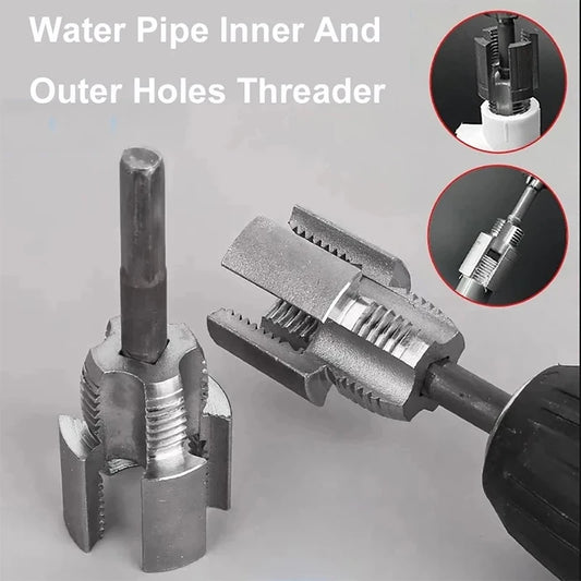 PPR/PVC Water Pipe Threading Tool — 1/2 in and 3/4 in Internal and External Thread Tapper