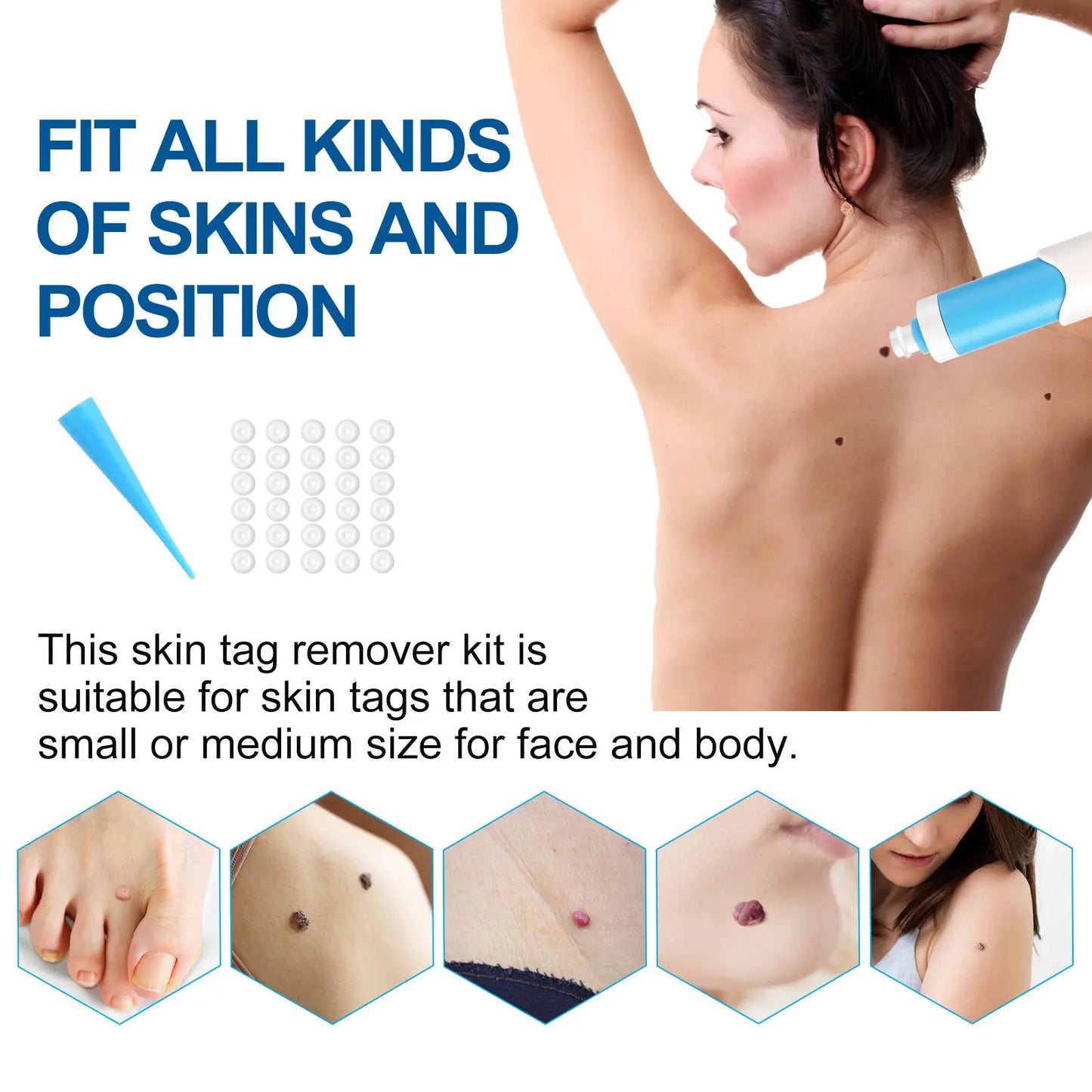 2 IN 1 Auto Micro Skin Tag Remover Device Standard And Micro Skin Tag Removal Kit Adult Mole Wart Remover Face Care Beauty Tools