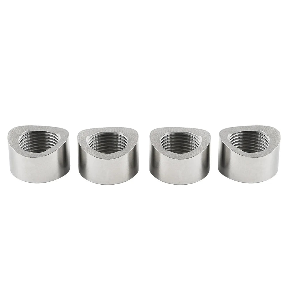 M18x1.5 O2 Sensor Weld Bung Nut — 304 Stainless, 4-Pack