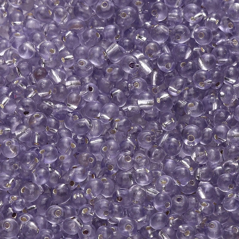 110pcs 4mm Silver Lined Seed Beads Water Drop Shape Czech Glass Beads For DIY Jewelry Making Crafts Charms Bracelets Accessories
