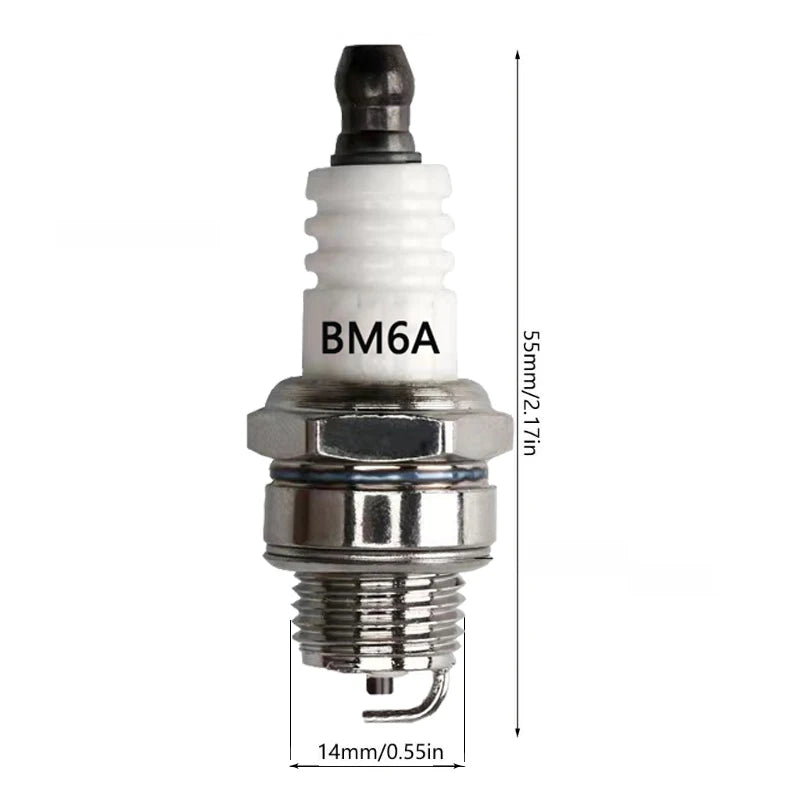 BM6A Spark Plug Replaces M7/L7T/CJ8/1560 Glow Plug Small Engine For 2 Stroke Chainsaw Lawn Mower Brush Cutter Strimmer Engine 25