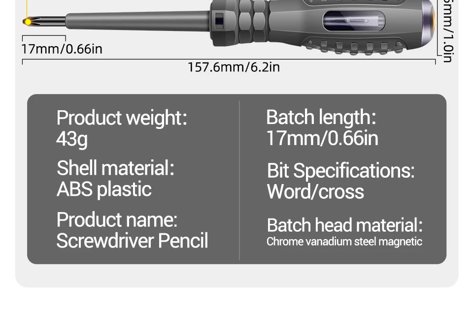 ANENG B04 Slotted/Phillips Screwdriver Induction Detector Pen Neon Bulb Indicator Meter Non-contact Test Voltage Tester Tools