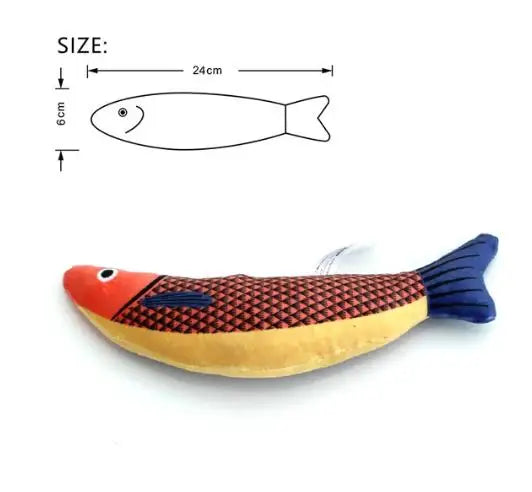 Fish Shaped Catnip Cat Toy - Soft Plush Chew & Kick Toy – photo 9