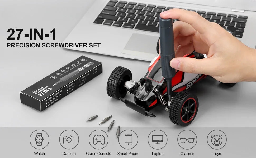 27 in 1 Precision Screwdriver Set  Magnetic Bits Pen Style Manual Repair Tools Kit for Eyeglass Watch PC Jewelers Laptop iPhone