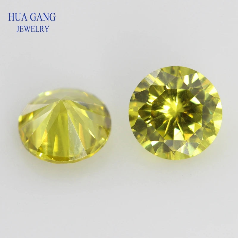 5A Cubic Zirconia Stone Multicolor Round Shape Brilliant Cut Loose CZ Stones Synthetic Gems Beads For Jewelry1.0~20mm AAAAA