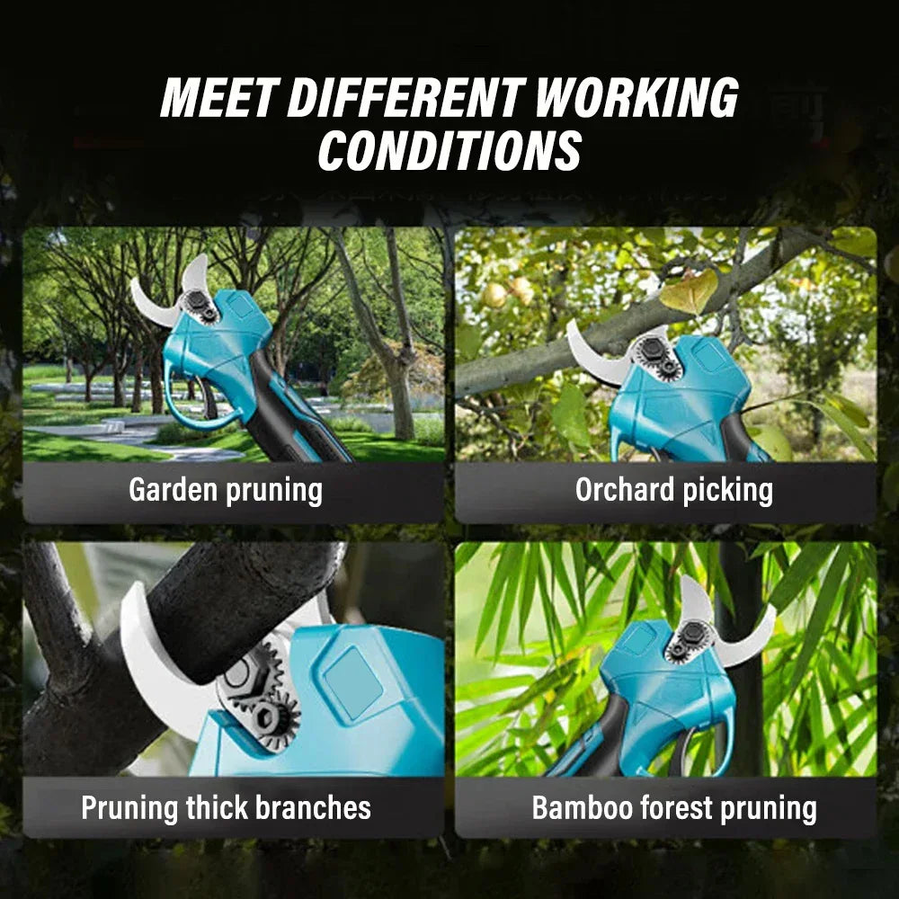 Brushless Electric Scissors Pruning Shears Handheld Cordless Pruner Tree Branch Bonsai Cutting Tool For Makita 18V Battery