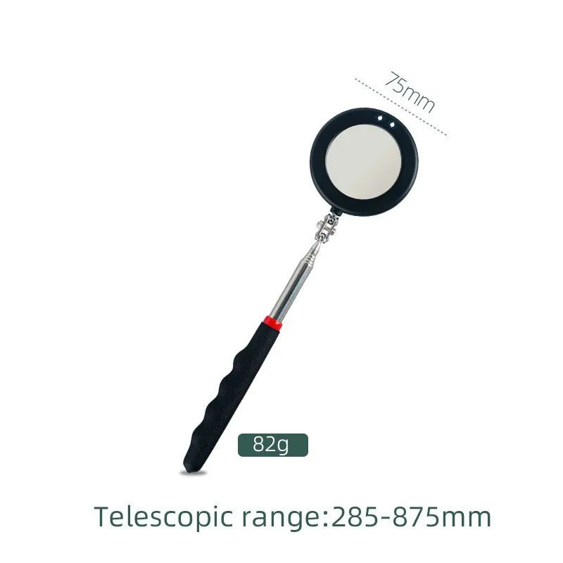 2pcs Detection Folding Mirror 360° Rotating Reflector Universal Auto Repair Tool Accessory Telescopic Bottom Inspection Mirror