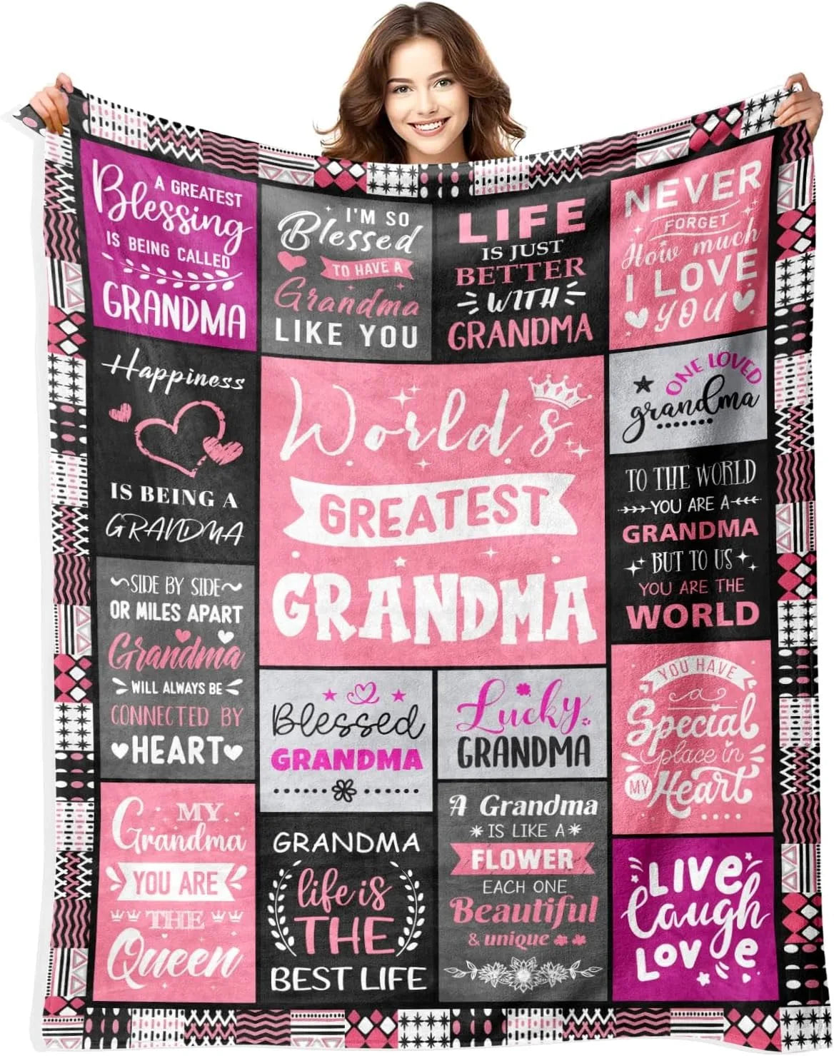 Gift for Mom Flannel Throw Blanket with Loving Message