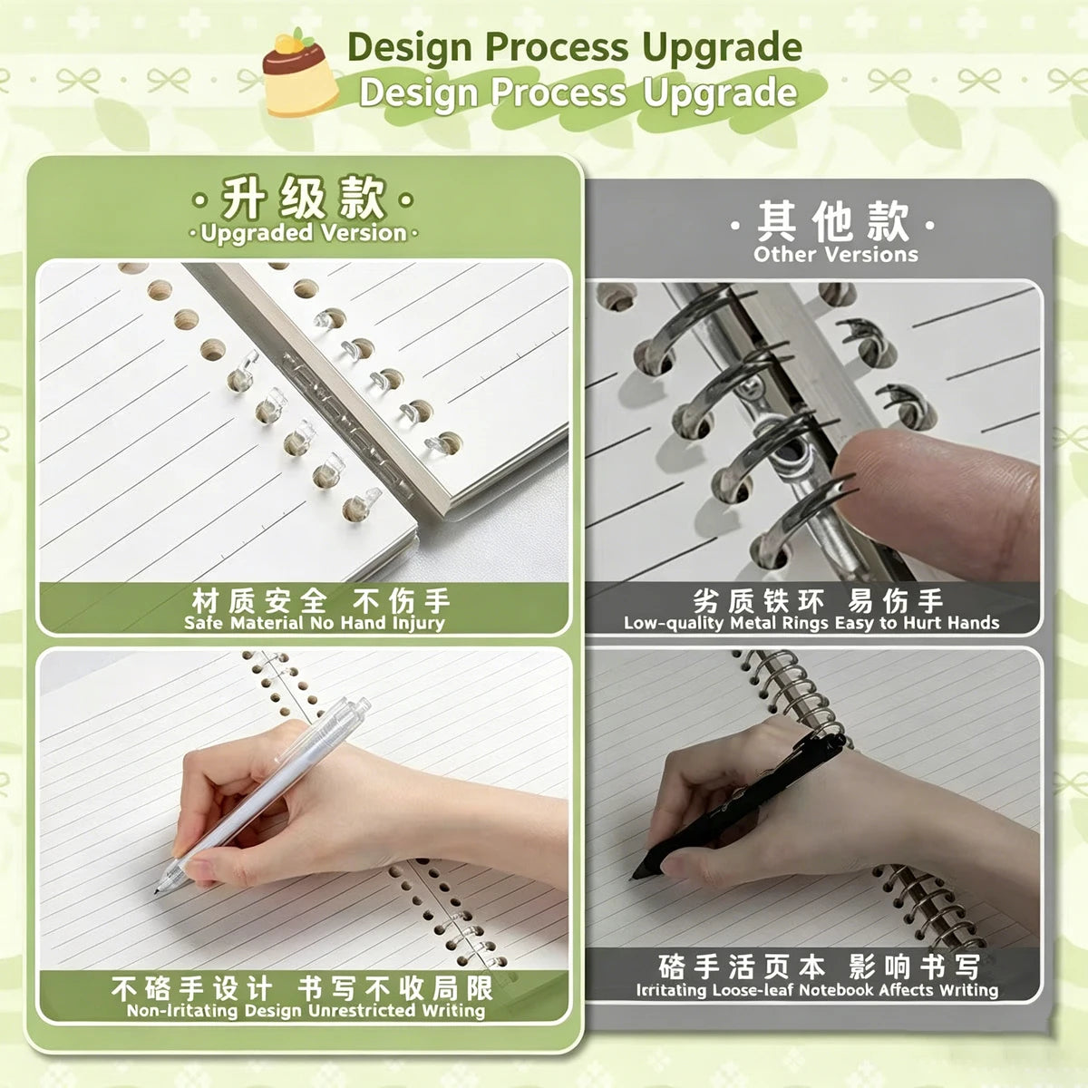 Cute Korean-style B5 Notebook Fresh Loose-leaf Detachable Draft Notebook Thin and Thickened Student Pink Notebook Friends Gift
