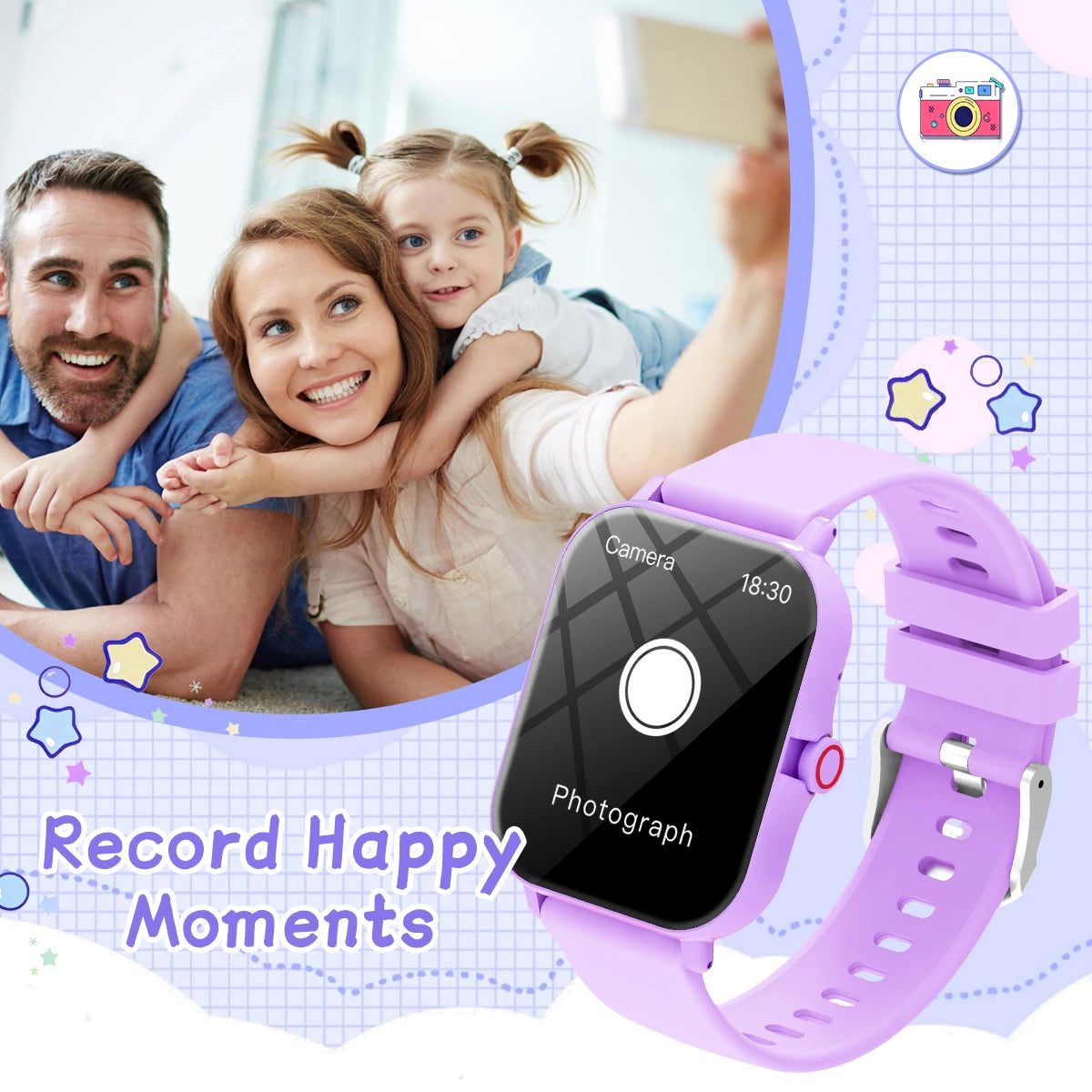 NEW Hot Smart Watch 1.83''HD Screen Camera Music Control Multi-mode Sports Bluetooth Call for Android/IOS 2026 Kids Gift Choice