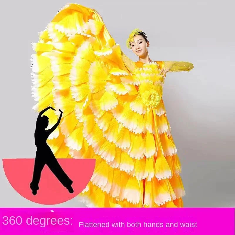 Women's big swing petal flamenco dress