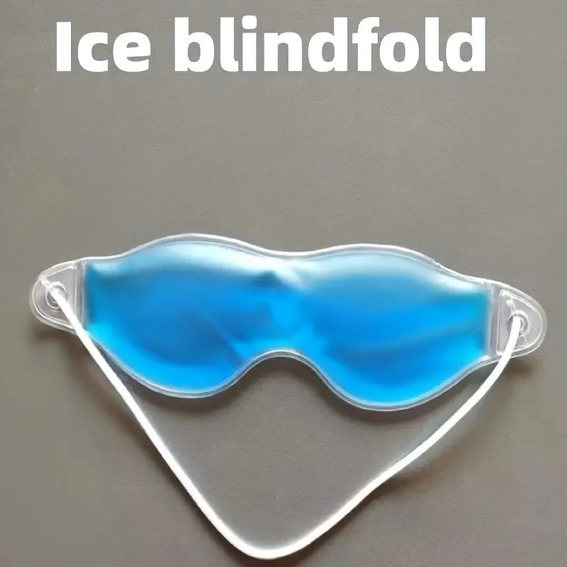 2pcs gel ice eye masks, relieve dark circles and fatigue, reusable dual cold and hot effect eye patches with adjustable elastic