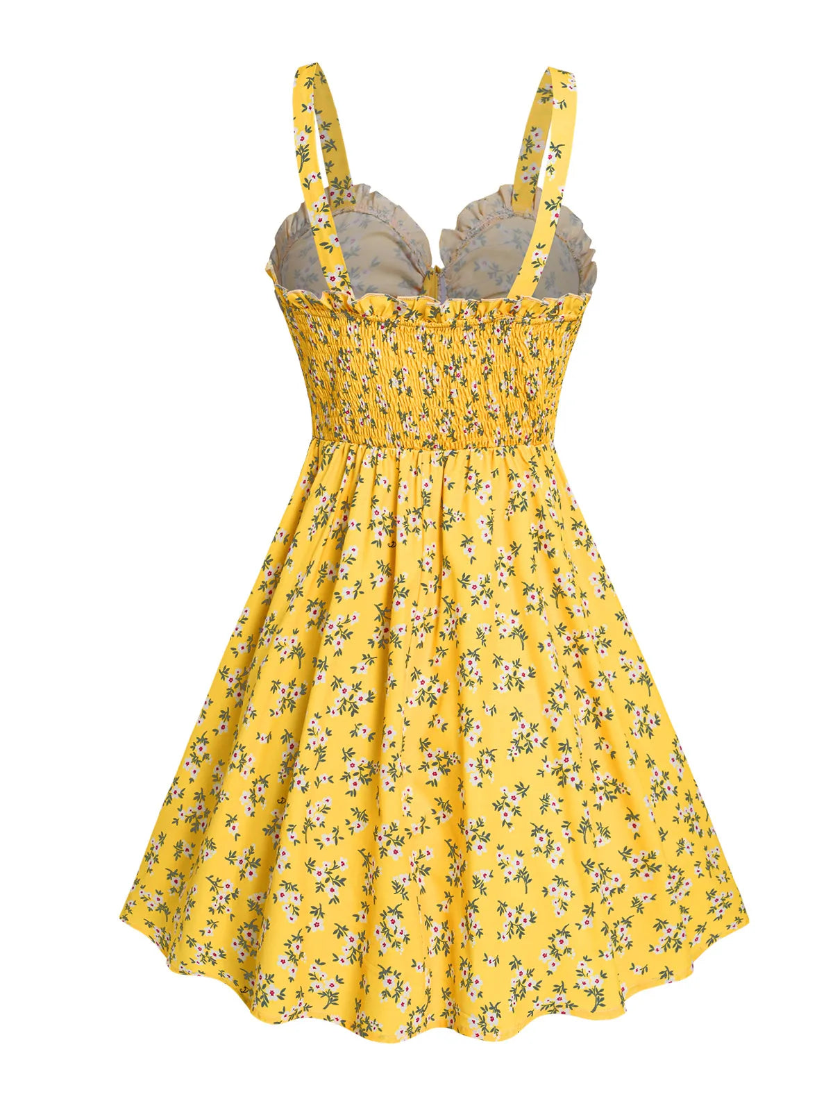 Dressfo 2026 Women's Floral Print Vacation Sundress Garden Party Dress Summer Ruffled Bowknot Mini Dress Vestidos