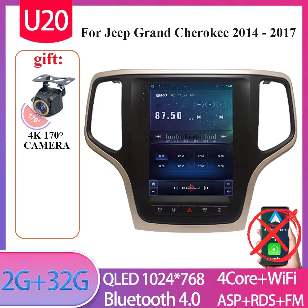 9. 7Inch For Jeep Grand Cherokee WK2 2014 - 2017 Wireless Carplay AutoRadio Car Radio Android 14 7862CPU Multimedia-player GPS