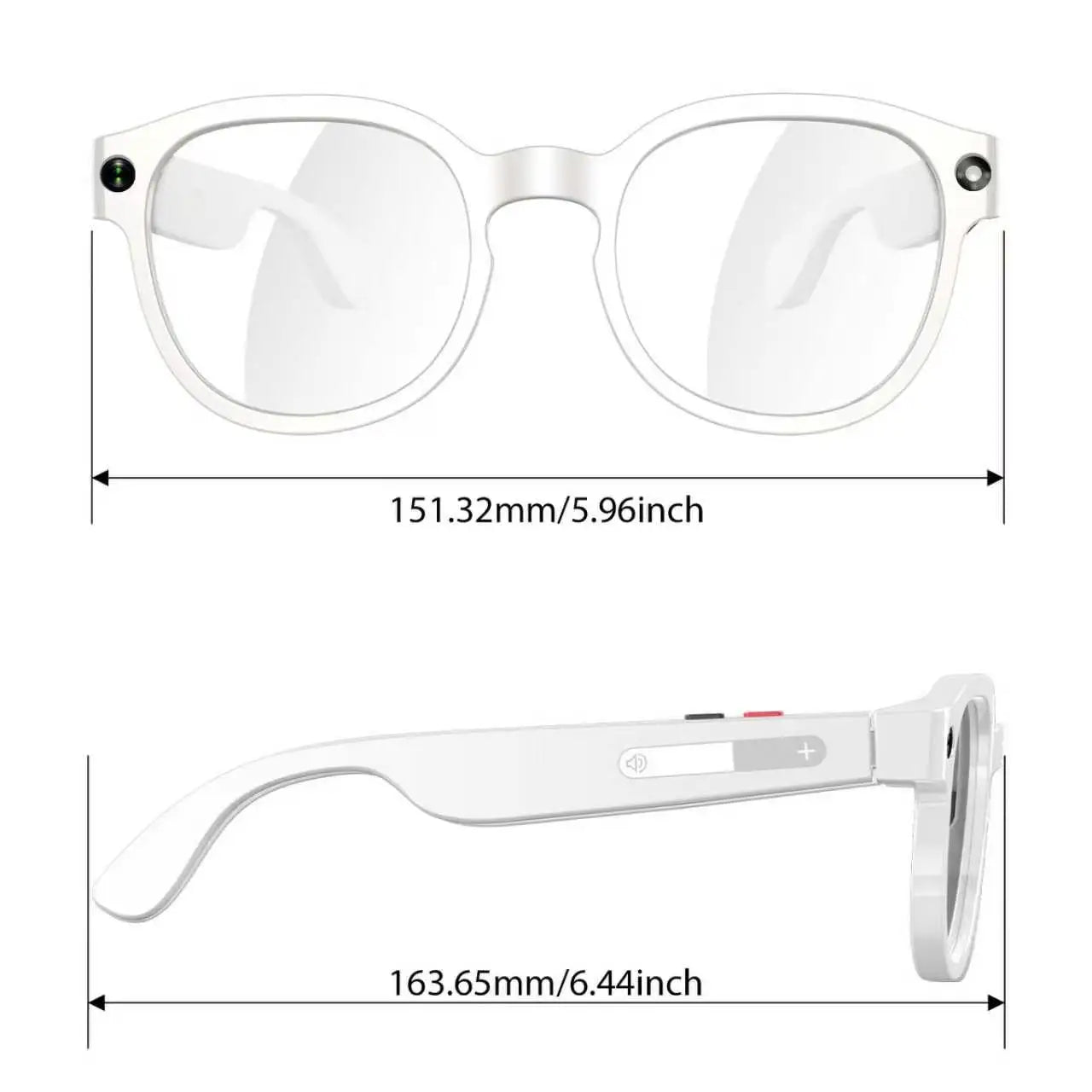 High appearance intelligent AI glasses, dual cameras, 2 million pixels, with three lenses, wireless smart glasses, hunting glasses, video glasses, AI shooting glasses, cycling glasses, sports camera, long battery life, high s